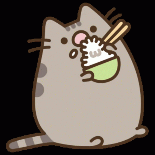 Pusheen Cat Rice GIF