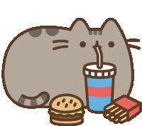 Pusheen Drinking Sticker