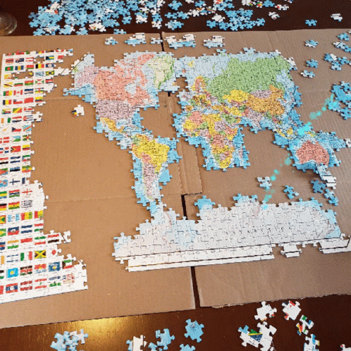 Puzzle Puzzle Pieces Falling GIF