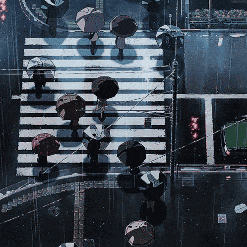 Rainy Street GIF