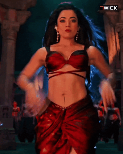 Rashmika Mandanna Belly Dance GIF