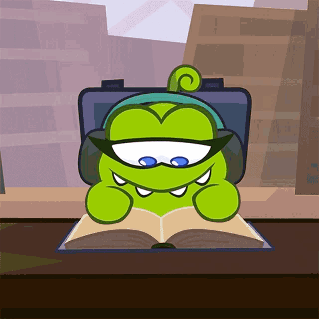 Reading Book Om Nelle GIF