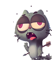 Red Cat Cute Sticker