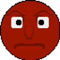 Red Face Sticker