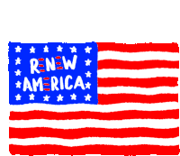 Renew America American Flag Sticker