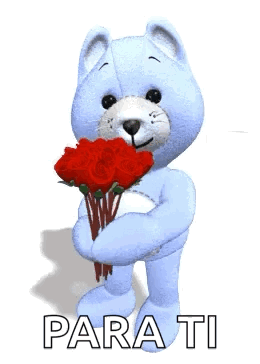 Roses Flowers Bears GIF