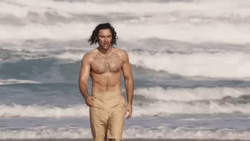 Ross Poldark Beach GIF