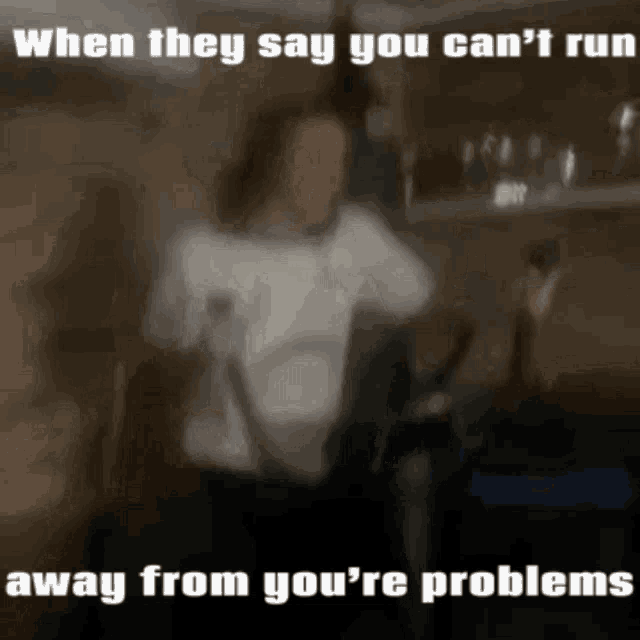 Running Away From My Problems Run GIF