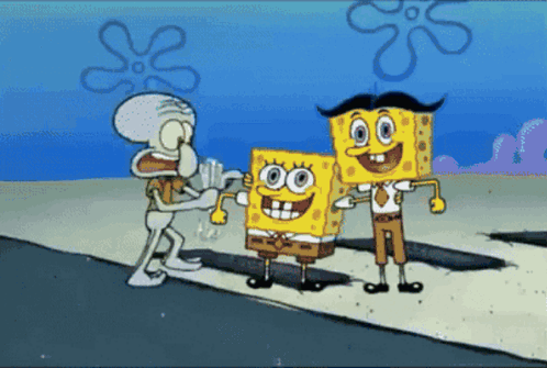 Running Away Squidward GIF