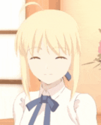 Saber Anime Girl Happy Smile GIF