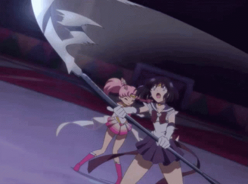 Sailor Saturn Sailor Chibi Moon GIF