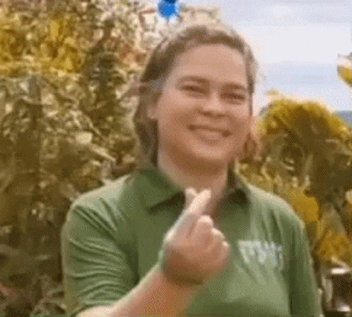 Sara Duterte Finger Heart GIF