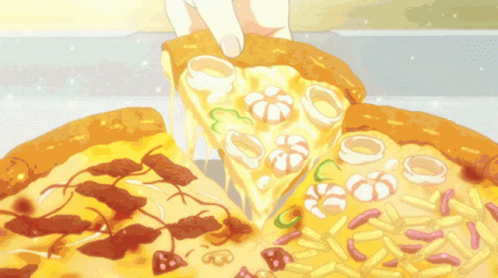 Satisfying Anime Food Anime Pizza GIF