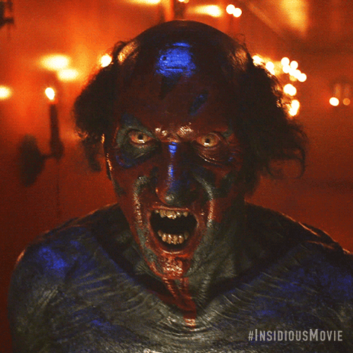 Screaming Lipstick Face Demon GIF