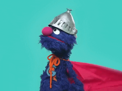 Sesame Street Super Grover GIF