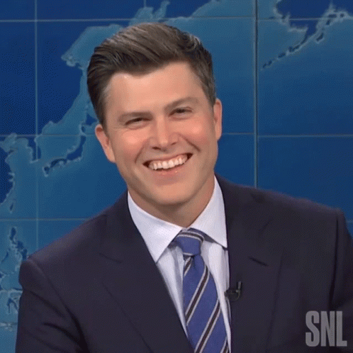 Shaking My Head Colin Jost GIF