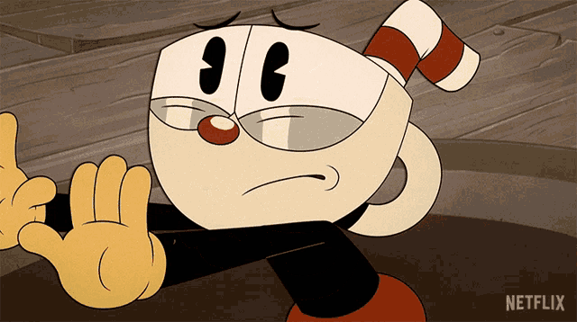 Shhh Cuphead GIF