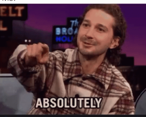 Shia Labeouf Absolutely GIF
