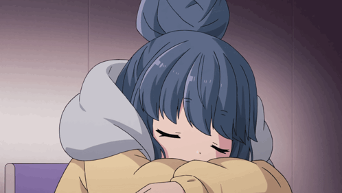 Shima Rin Sleeping Yuru Camp GIF