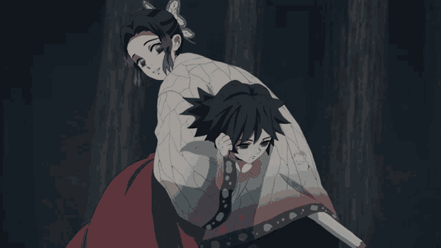 Shinobu Kocho Giyu Tomioka GIF