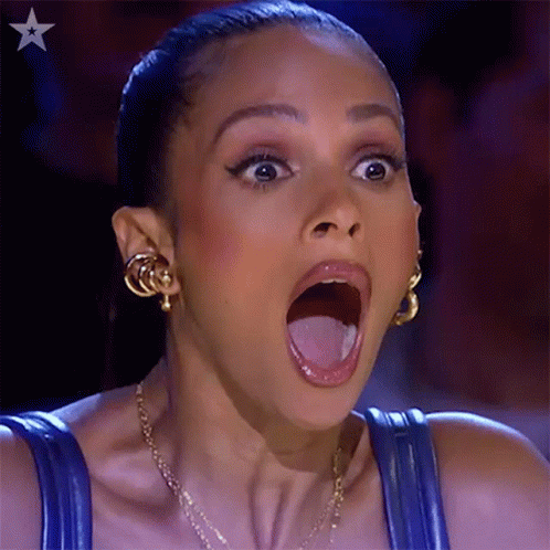 Shocked Alesha Dixon GIF