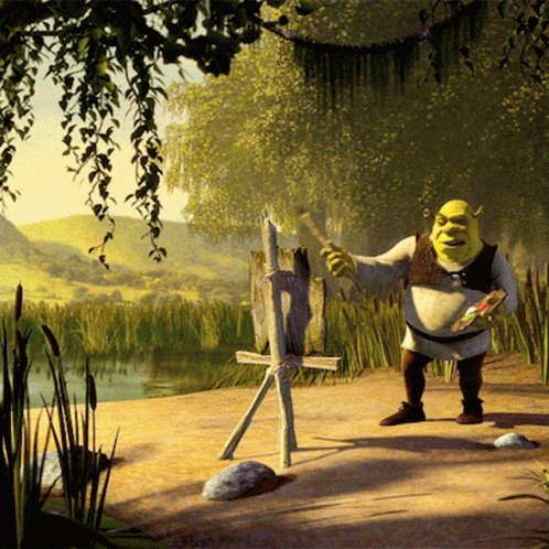 Shrek Painting GIF