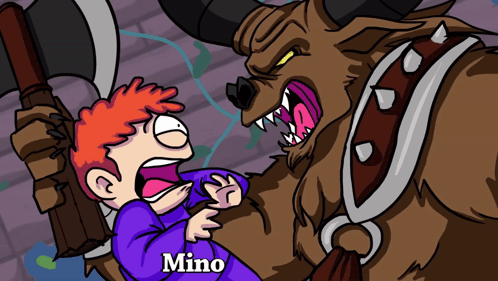 Shrink Mini Minotaur GIF
