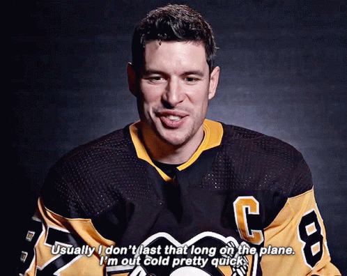Sidney Crosby Usually I Dont Last That Long On The Plane GIF