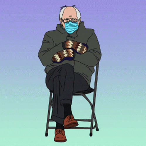 Sit Bernie Mitts GIF
