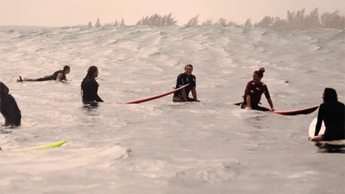 Sitting On Our Surfboard Me And My Friends On A Surfboard GIF