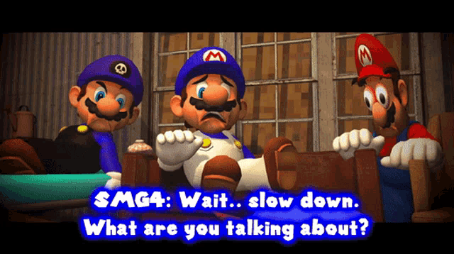 Smg4 Wait Slow Down GIF