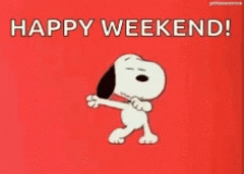 Snoopy Happy Weekend GIF