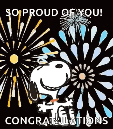 Snoopy Yay GIF