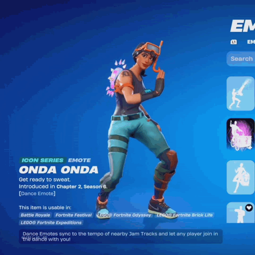 Snorkel Ops Doing Onda Onda Emote Fortnite GIF