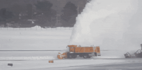 Snow Plow Blowing Snow GIF