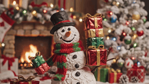 Snowman Gift Box GIF