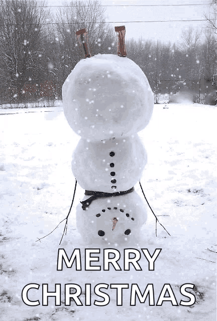 Snowman Headstand GIF