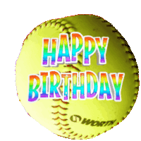Softball Happy Sticker