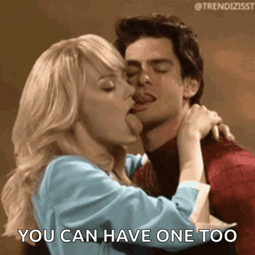 Spiderman Kissing GIF
