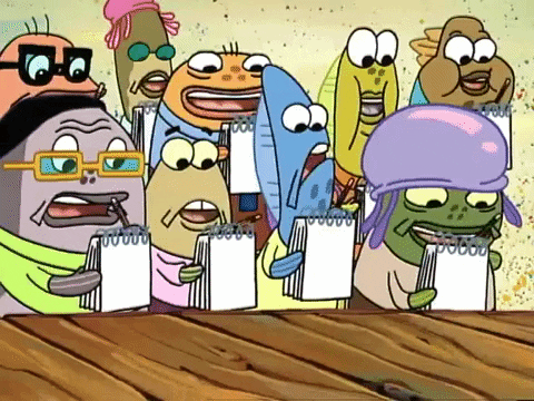 Spongebob Crowd Of Fish GIF