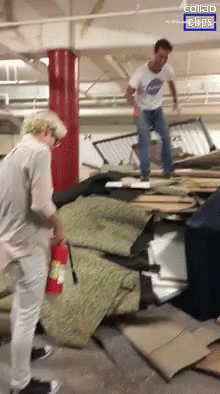 Sprayed On Fire Extinguisher GIF