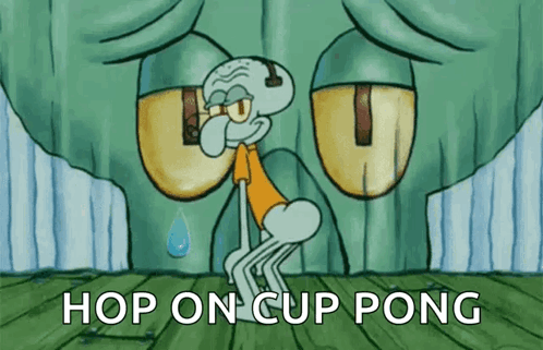 Squidward Cup Pong GIF