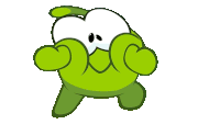 Squish Face Om Nom Sticker