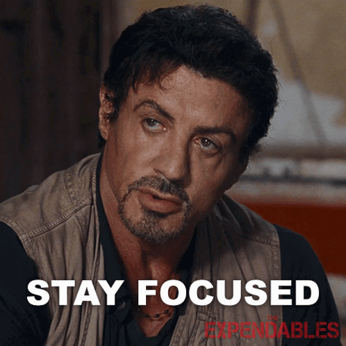 Stay Focused Barney Ross GIF
