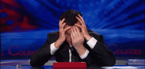 Stephen Colbert Face Palm GIF