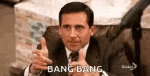 Steve Carell Finger Guns GIF