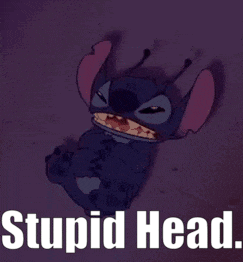 Stitch Stupid Head GIF