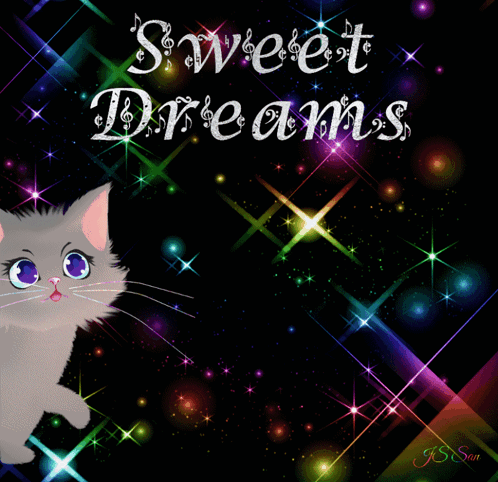 Sweet Dreams Good Night Gif Cute Cat Gif GIF