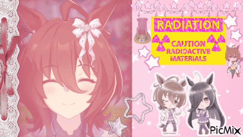 Tachyon Umamusume Pink Stars GIF