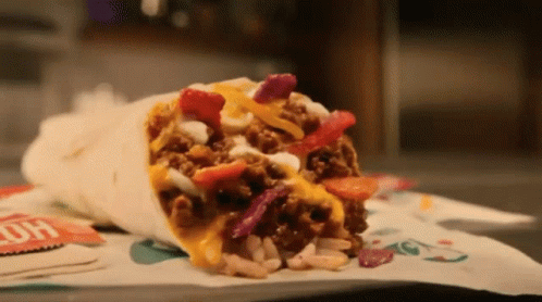 Taco Bell Cheesy Double Beef Burritos GIF
